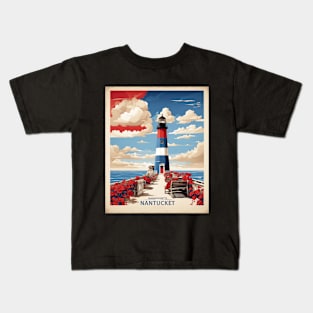 Nantucket United States of America Tourism Vintage Poster Kids T-Shirt